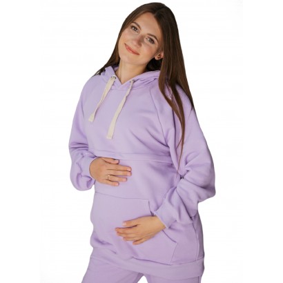 Худи "Берта" для беременных с секретом для кормления Фиолетовый